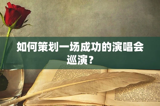 如何策划一场成功的演唱会巡演？