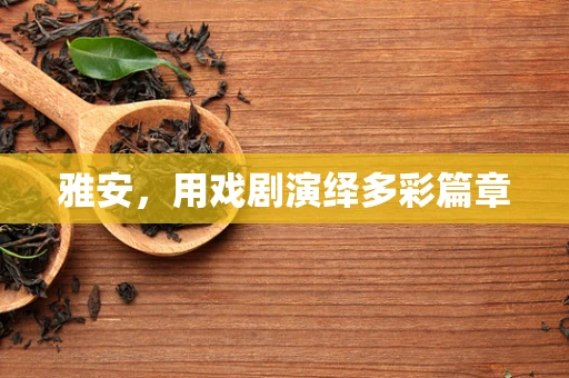 雅安，用戏剧演绎多彩篇章