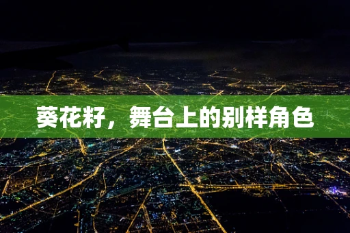 葵花籽，舞台上的别样角色