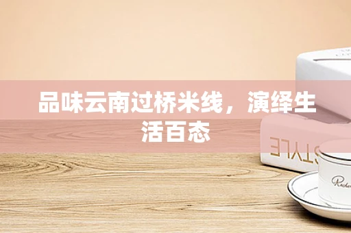 品味云南过桥米线，演绎生活百态