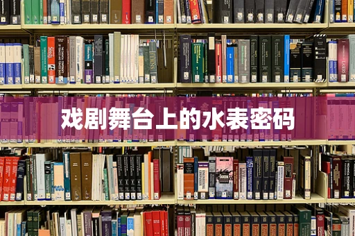 戏剧舞台上的水表密码