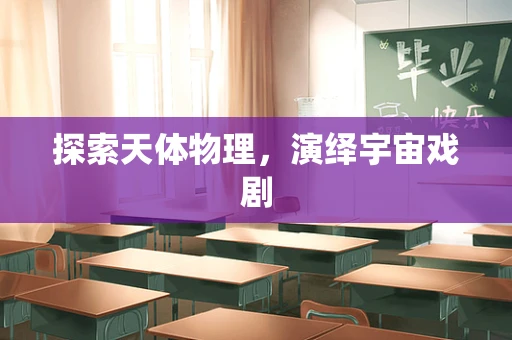 探索天体物理，演绎宇宙戏剧