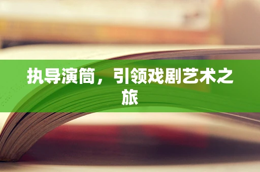 执导演筒，引领戏剧艺术之旅