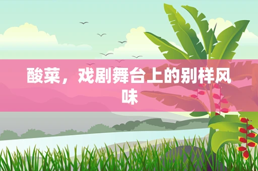 酸菜，戏剧舞台上的别样风味