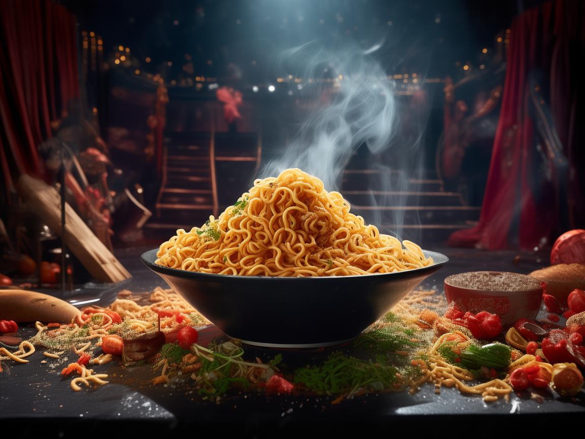 戏剧舞台上的方便面时刻，即兴创作与美食的意外邂逅