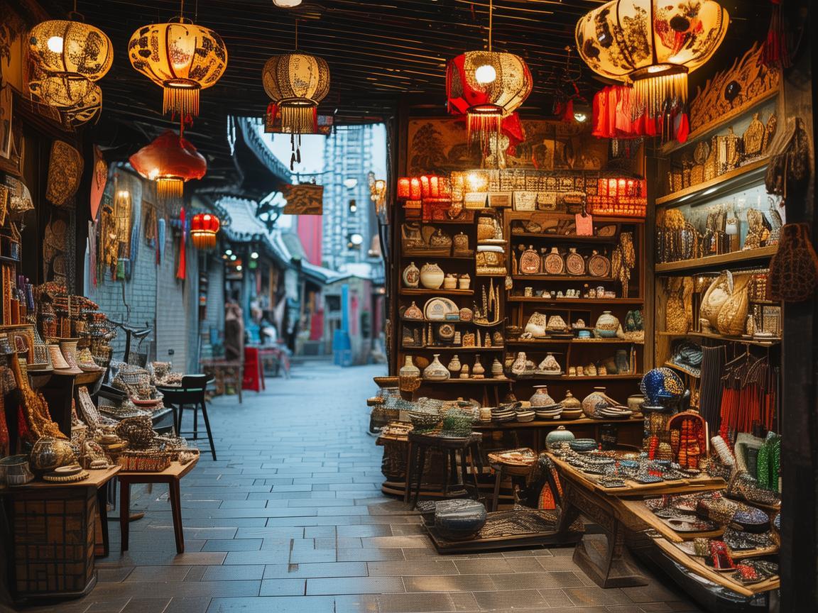 文化街上的手工艺品店，传统与现代的和谐共生？