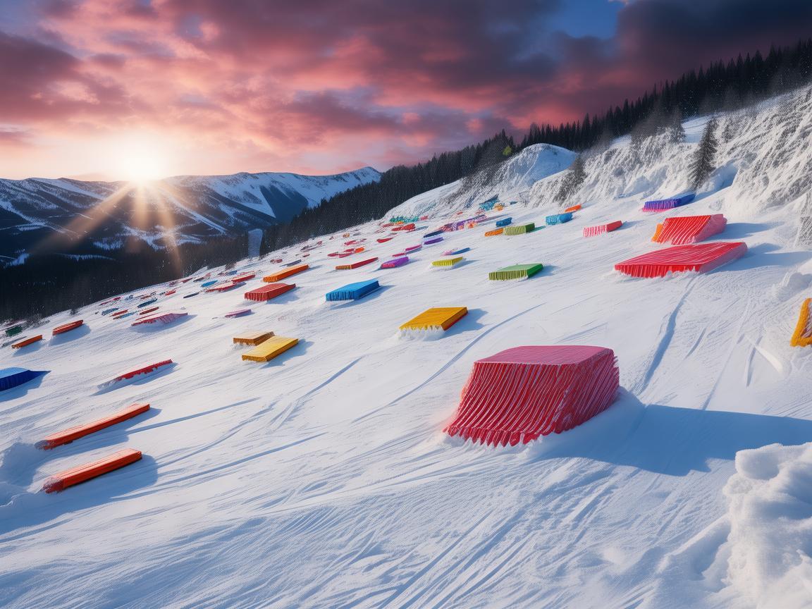 如何在滑雪场雪道中打造戏剧性的舞台效果？