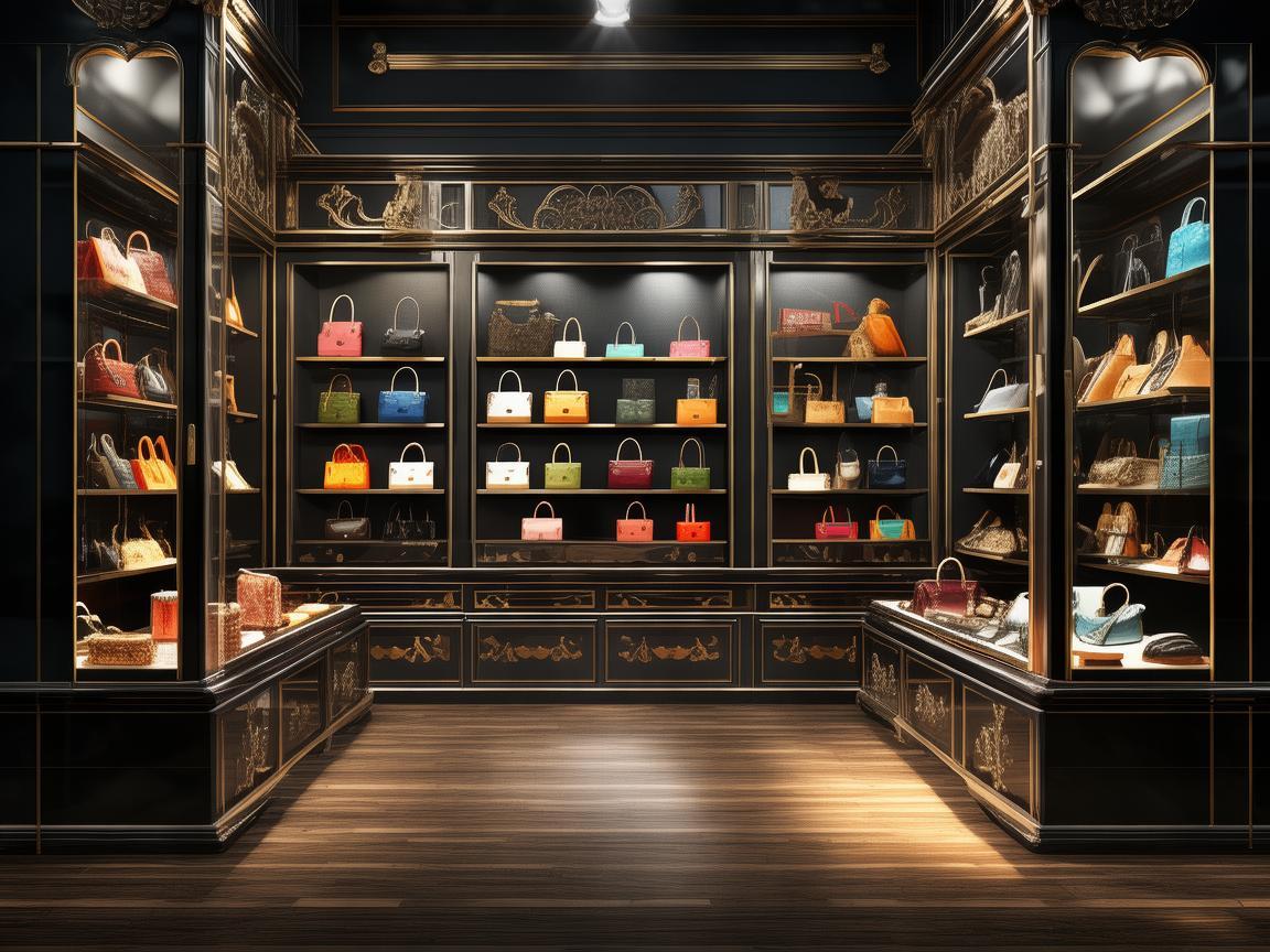 箱包店展示柜，戏剧性陈列的舞台