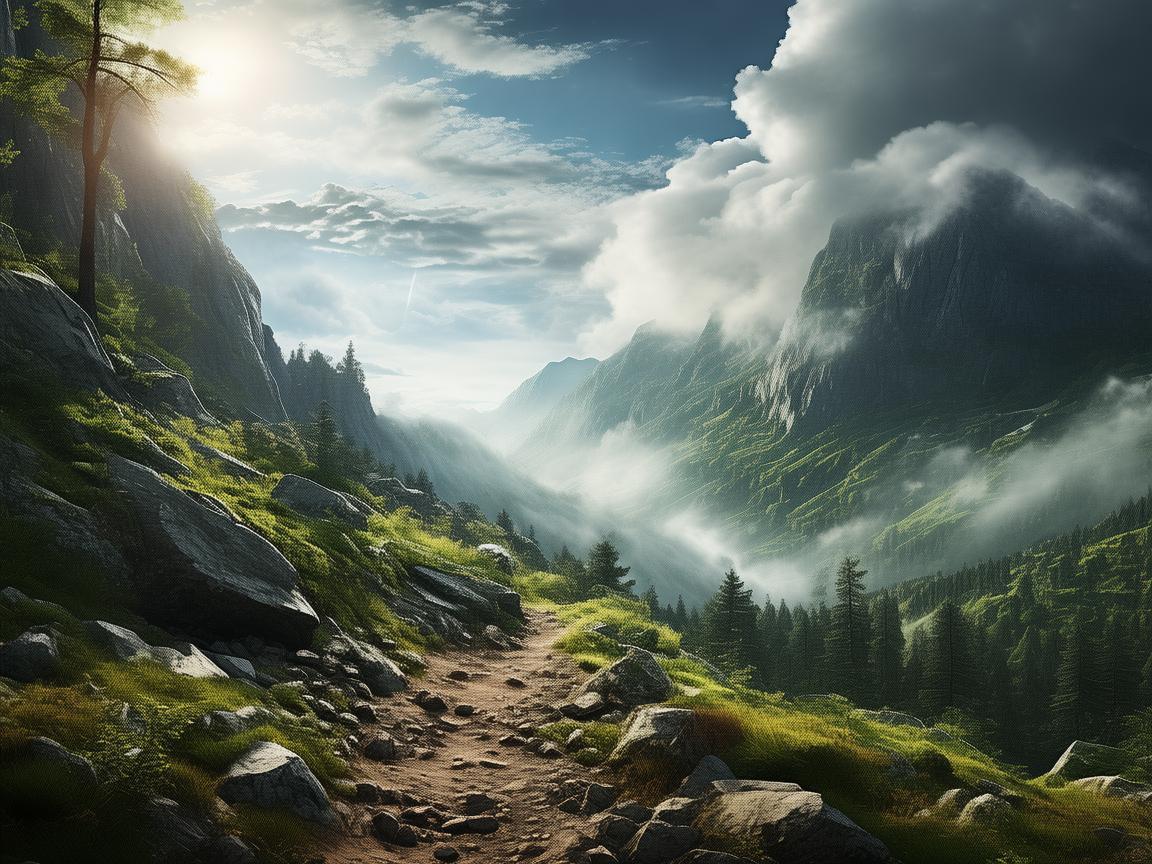山区登山道上的戏剧畅想
