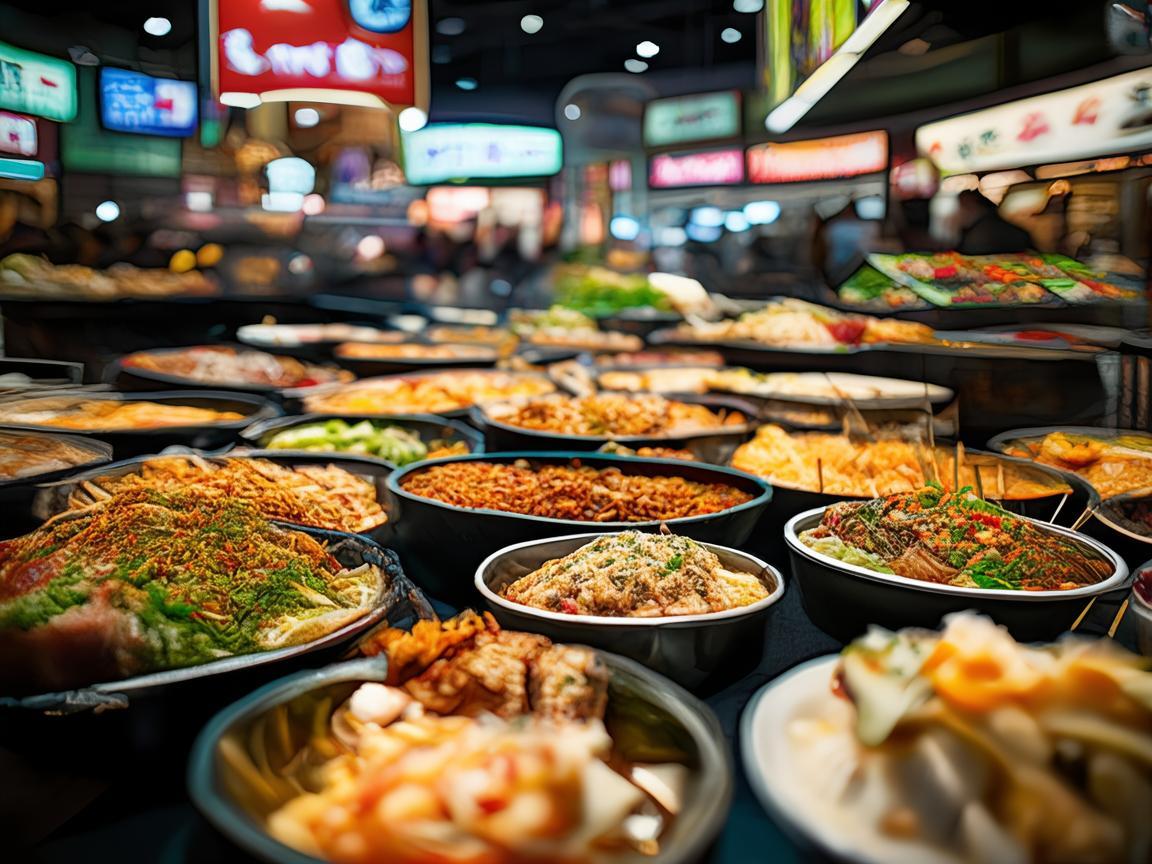 购物中心美食广场，戏剧化味蕾盛宴