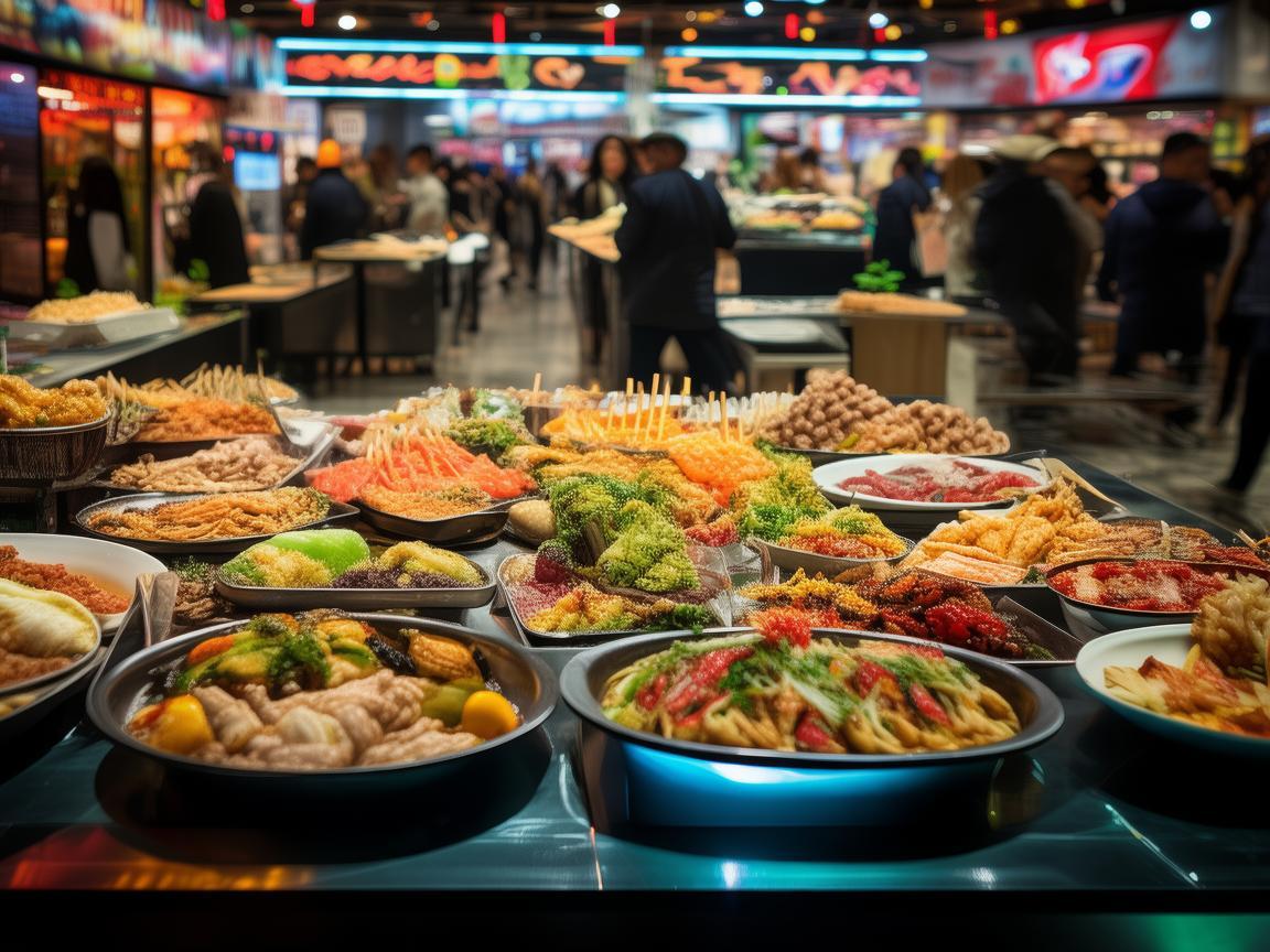 购物中心美食广场，戏剧化味蕾盛宴